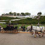 A view of Fort Mackinac from Main Street.