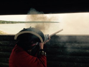 Soldier Firing Wall Gun