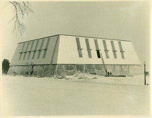 The Howard Library under construction.