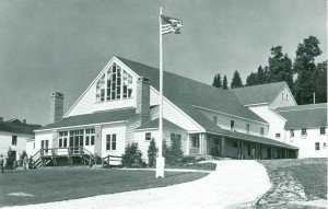 Theater, with Mission House to the left.