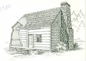 The McGulpin House as it appeared in 1780.