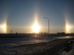 An example of a sun dog.