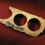 A scrap of bone used to make buttons