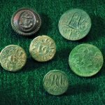 A collection of buttons found in the East Blockhouse at Fort Mackinac