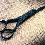 An old pair of iron scissors