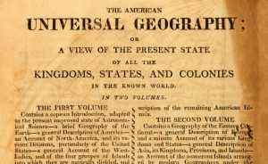 An issue of The American Universal Geography from 1812