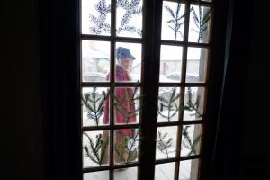 Looking outside at Colonial Michilimackinac