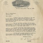 A note from W. Stewart Woodfill to a guest from Grand Hotel