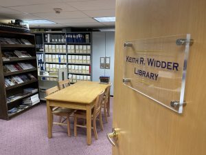 The Keith R. Widder Library at the Petersen Center. 