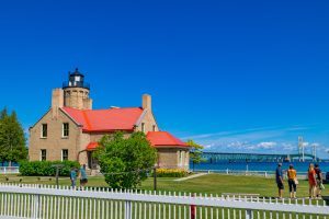 A view of Old Mackinac Point Lighthouse. 