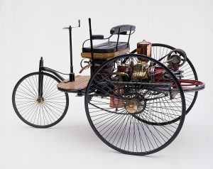 An 1886 Benz Motorwagen. 