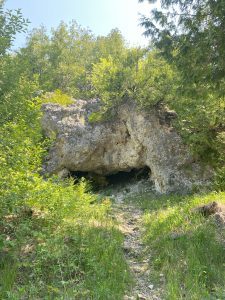 Skull Cave on Mackinac Island. 