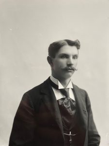 A portrait of Frank Kriesche taken on Mackinac Island. 