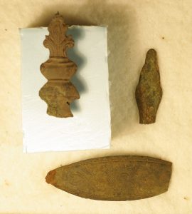 Artifacts recovered during the archaeological dig at Michilimackinac. 