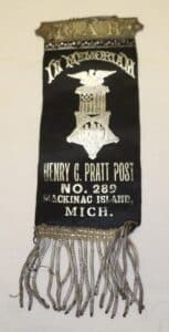 A piece from the Mackinac State Historic Parks Collection, a medal from The Grand Army of the Republic.