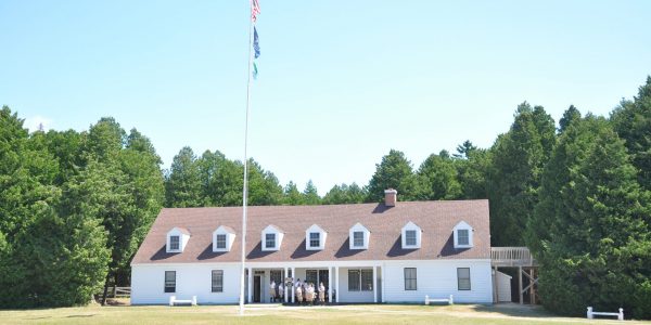 The barracks as it appears today, with the 1975 addition to the left.
