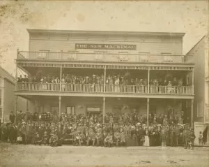 This view was likely taken shortly after the new hotel opened in 1890.