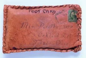 Leather Post Card Back