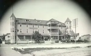 The Lake View Hotel, built 1858, shown around 1910.