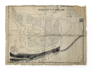 A map of Hubbard's Annex to the National Park