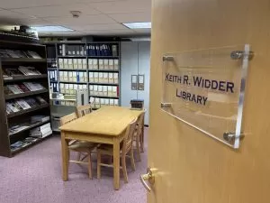 The Keith R. Widder Library at the Petersen Center.